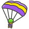 Parachute Emoji from Kawaii Emoji Set | Free Download as SVG Vector and Transparent PNG | Streamline emojis