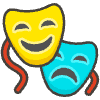 Performing Arts emoji - Free transparent PNG, SVG. No sign up needed.
