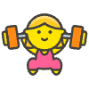 Woman Lifting Weights emoji - Free transparent PNG, SVG. No sign up needed.