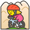 Woman Mountain Biking emoji - Free transparent PNG, SVG. No sign up needed.