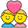 Couple With Heart Man Man emoji - Free transparent PNG, SVG. No sign up needed.