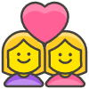 Couple With Heart Woman Woman emoji - Free transparent PNG, SVG. No sign up needed.