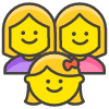 Family Woman Woman Girl emoji - Free transparent PNG, SVG. No sign up needed.