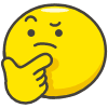 Thinking Face A emoji - Free transparent PNG, SVG. No sign up needed.