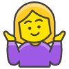 Woman Shrugging emoji - Free transparent PNG, SVG. No sign up needed.