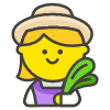 Women Farmer emoji - Free transparent PNG, SVG. No sign up needed.