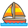 Sailboat C emoji - Free transparent PNG, SVG. No sign up needed.