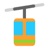 Aerial Tramway Flat Element from Fluent Emoji Flat Set