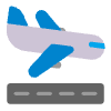 Airplane Arrival Flat Emoji from Fluent Emoji Flat Set | Free Download as SVG Vector and Transparent PNG | Streamline emojis