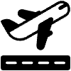 Airplane Departure High Contrast Emoji from Fluent Emoji High Contrast Set | Free Download as SVG Vector and Transparent PNG | Streamline emojis