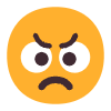 Angry Face Flat Emoji from Fluent Emoji Flat Set | Free Download as SVG Vector and Transparent PNG | Streamline emojis