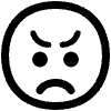 Angry Face High Contrast Emoji from Fluent Emoji High Contrast Set | Free Download as SVG Vector and Transparent PNG | Streamline emojis