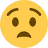 Anguished Face Element from Twemoji Emoji Set