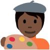 Artist Dark Skin Tone Element from Twemoji Emoji Set