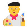 Artist Flat Default Element from Fluent Emoji Flat Set
