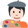 Artist Light Skin Tone Element from Twemoji Emoji Set