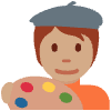 Artist Medium Skin Tone Element from Twemoji Emoji Set