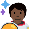 Astronaut Dark Skin Tone Element from Twemoji Emoji Set