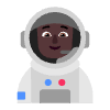 Astronaut Flat Dark Element from Fluent Emoji Flat Set