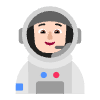 Astronaut Flat Light Element from Fluent Emoji Flat Set