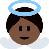 Baby Angel Dark Skin Tone Emoji from Twemoji Set | Free Download as SVG Vector and Transparent PNG | Streamline emojis