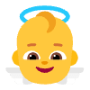 Baby Angel Flat Default Emoji from Fluent Emoji Flat Set | Free Download as SVG Vector and Transparent PNG | Streamline emojis