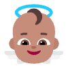 Baby Angel Flat Medium Emoji from Fluent Emoji Flat Set | Free Download as SVG Vector and Transparent PNG | Streamline emojis