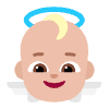 Baby Angel Flat Medium Light Emoji from Fluent Emoji Flat Set | Free Download as SVG Vector and Transparent PNG | Streamline emojis