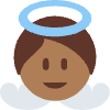 Baby Angel Medium Dark Skin Tone Element from Twemoji Emoji Set
