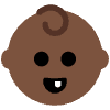 Baby Dark Skin Tone Element from Twemoji Emoji Set