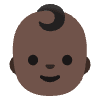 Baby Dark Skin Tone Element from Noto Emojis Set