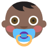 Baby Dark Skin Tone Element from EmojiTwo Colors Set