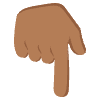 Backhand Index Pointing Down Medium Dark Skin Tone Element from EmojiTwo Colors Set