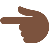 Backhand Index Pointing Left Dark Skin Tone Emoji from Twemoji Set | Free Download as SVG Vector and Transparent PNG | Streamline emojis