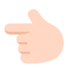 Backhand Index Pointing Left Flat Light Emoji from Fluent Emoji Flat Set | Free Download as SVG Vector and Transparent PNG | Streamline emojis