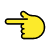 Backhand Index Pointing Left Element from OpenMoji Emoji Set