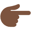 Backhand Index Pointing Right Dark Skin Tone Emoji from Twemoji Set | Free Download as SVG Vector and Transparent PNG | Streamline emojis