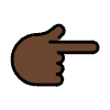 Backhand Index Pointing Right Dark Skin Tone Element from OpenMoji Emoji Set
