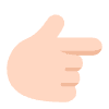 Backhand Index Pointing Right Flat Light Emoji from Fluent Emoji Flat Set | Free Download as SVG Vector and Transparent PNG | Streamline emojis