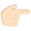 Backhand Index Pointing Right Light Skin Tone Element from EmojiTwo Colors Set