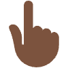 Backhand Index Pointing Up Dark Skin Tone Emoji from Twemoji Set | Free Download as SVG Vector and Transparent PNG | Streamline emojis