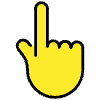 Backhand Index Pointing Up Element from OpenMoji Emoji Set