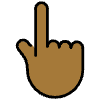 Backhand Index Pointing Up Medium Dark Skin Tone Element from OpenMoji Emoji Set