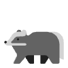 Badger Flat Element from Fluent Emoji Flat Set