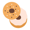 Bagel Flat Emoji from Fluent Emoji Flat Set | Free Download as SVG Vector and Transparent PNG | Streamline emojis