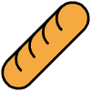 Baguette Bread Element from OpenMoji Emoji Set