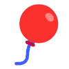 Balloon Flat Element from Fluent Emoji Flat Set