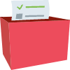 Ballot Box With Ballot Element from EmojiTwo Colors Set