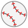 Baseball Flat Emoji from Fluent Emoji Flat Set | Free Download as SVG Vector and Transparent PNG | Streamline emojis