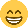 Beaming Face With Smiling Eyes Element from Twemoji Emoji Set
